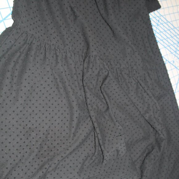 J. Crew Black Swiss Dot Tiered Midi Dress, XS - Picture 7 of 9